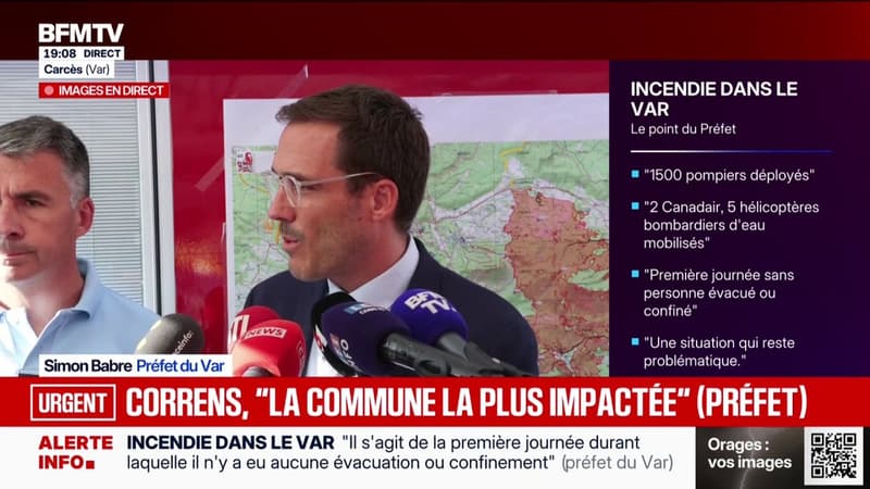 Incendie dans le Var: "52% de la superficie de Correns a brûlé", détaille le préfet