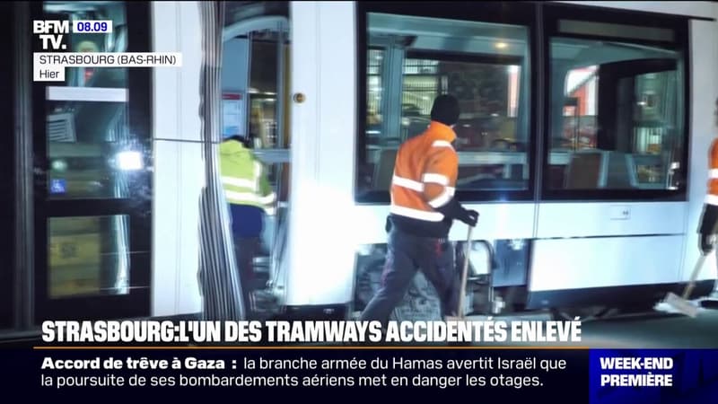 Strasbourg: l'un des deux tramways accidentés enlevé