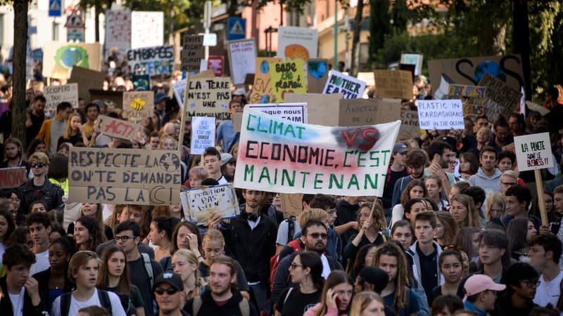 Marche pour le climat à Lausanne le 27 septembre 2019.