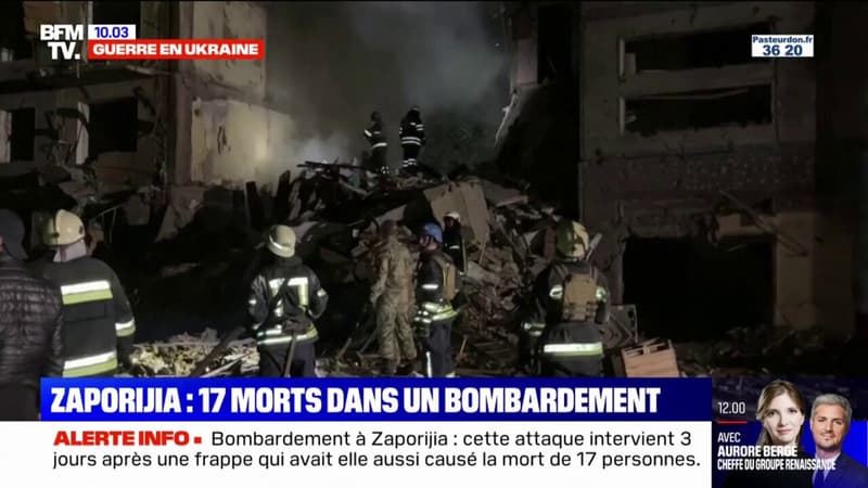 Ukraine: au moins 17 morts dans de nouveaux bombardements sur Zaporijia