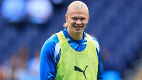 Erling Haaland avec Manchester City, à Manchester le 2 septembre 2023