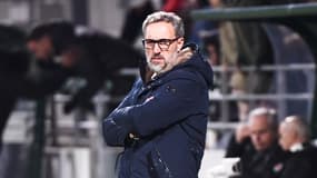 L'entraîneur de Bastia Benoît Tavenot face au Red Star le 6 décembre 2024