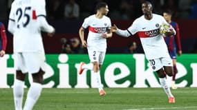 Ousmane Dembélé lors du quart de finale retour de Ligue des champions entre le Barça et le PSG, le 16/04/2024