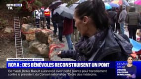 Roya: des bénévoles reconstruisent un pont