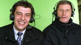 Thierry Gilardi et Jean-Michel Larqué en 2005