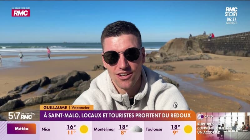 À Saint-Malo, locaux et touristes profitent du redoux
