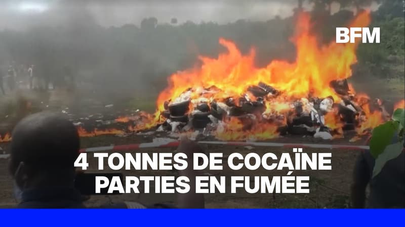 Au Libéria, les autorités ont brûlé près de 4 tonnes de cocaïne, soit l'équivalent de 317 millions de dollars