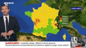 Tempête Diego: Météo France place la Charente-Maritime, les Deux-Sèvres et la Vienne en vigilance orange "vents violents"