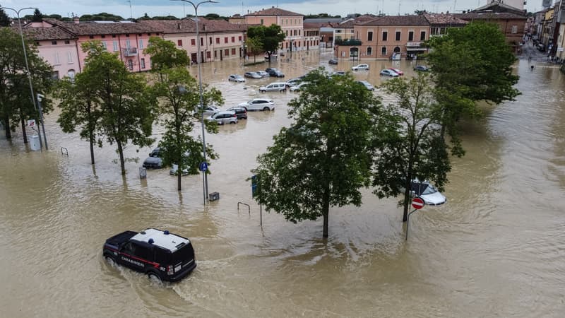 Des inondations à Lugo, en Emilie-Romagne (Italie) le 18 mai 2023.