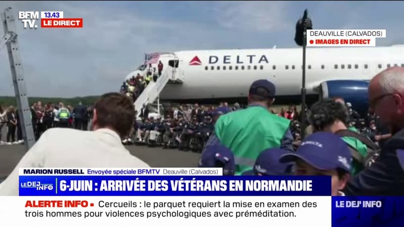 Commémorations du 6-juin: 48 vétérans américains ont atterri à l'aéroport de Deauville, en Normandie