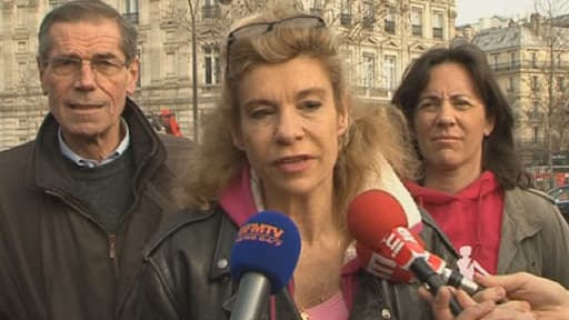 Frigide Barjot, meneuse du collectif "La manif pour tous", 24 heures avant une nouvelle manifestation contre le mariage homosexuel.