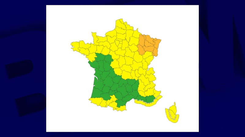 La nouvelle vigilance orange dévoilée jeudi matin par Météo-France