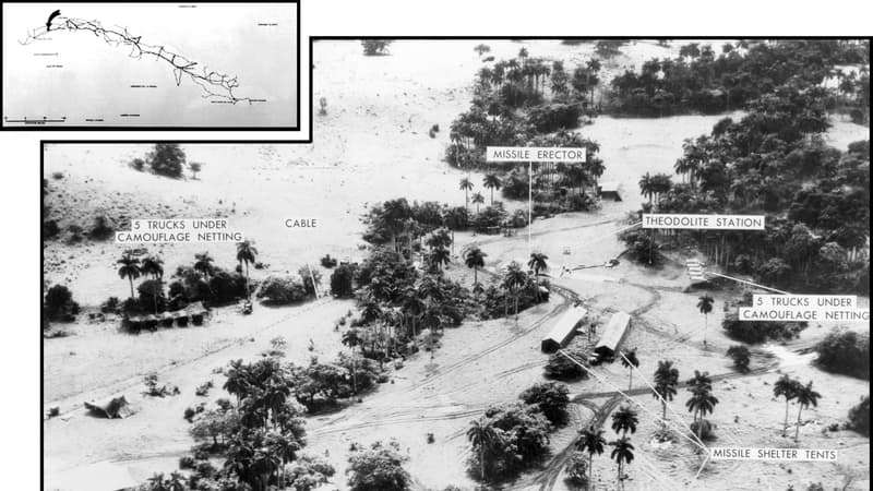 Une vue aérienne de Cuba, photo prise le 23 octobre 1962, en plein cœur de la crise des missiles entre les États-Unis et l'Union soviétique