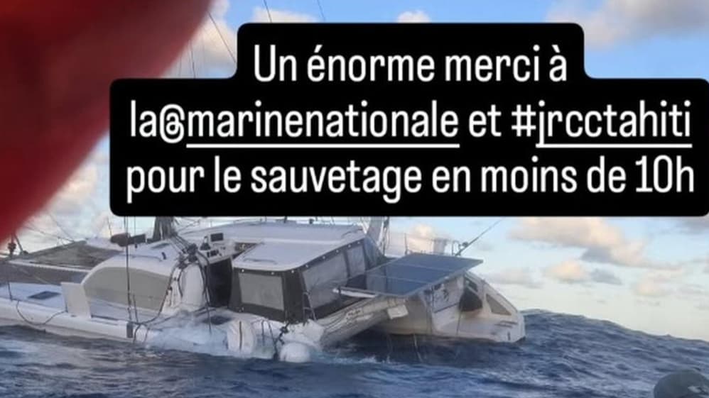 Le catamaran de Charline Picon après le naufrage le 31 mai 2025