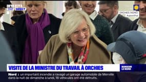 Orchies: Catherine Vautrin, nouvelle ministre du Travail, en visite dans l'usine Le Roux