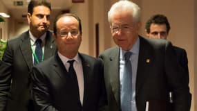 François Hollande et Mario Monti à Bruxelles le 23 novembre dernier