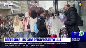 Grève SNCF: les cars pris d'assaut à Lille