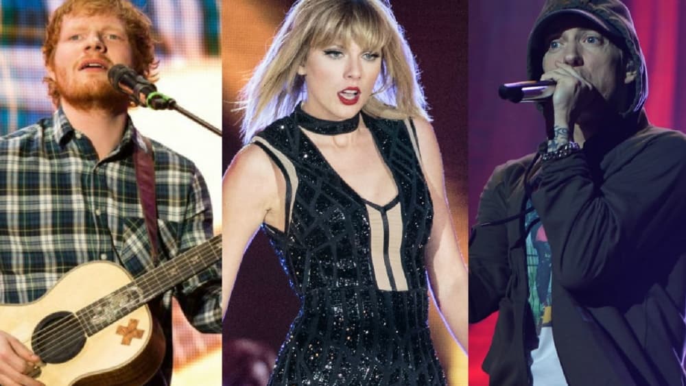 Ed Sheeran, Taylor Swift et Eminem parmi les plus gros vendeurs de disques en 201 Ed Sheeran, Taylor Swift et Eminem parmi les plus gros vendeurs de disques en 201