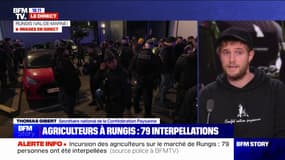 Colère des agriculteurs: "On a décidé de durcir le mouvement en faisant un appel à bloquer massivement les centrales d'achat partout en France", indique Thomas Gibert (Confédération Paysanne)