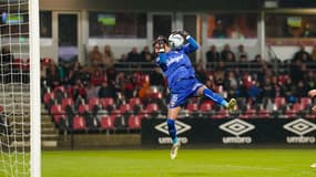 Enzo Basilio face à Angers le 23 avril 2024