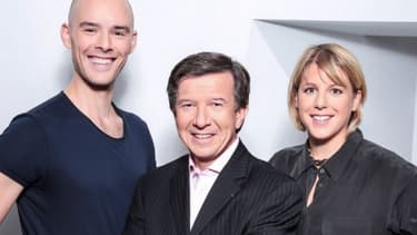 Maxime Barbier (DG de MinuteBuzz), Gilles Pélisson (PDG de TF1) et Laure Lefevre (présidente de MinuteBuzz)
