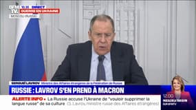 Le ministre russe des Affaires étrangères accuse Emmanuel Macron de censurer une journaliste française