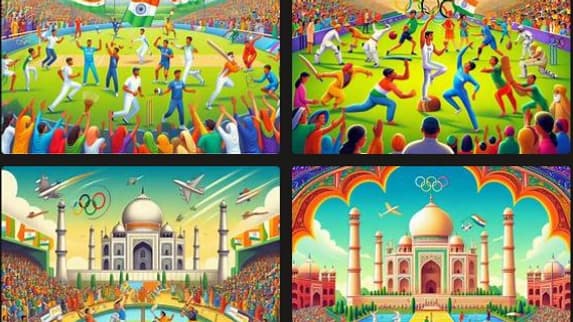 Dall-E imagine les JO en Inde Dall-E imagine les JO en Inde