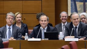 Respectivement de gauche à droite Jean-Laurent Bonnafé (BNP Paribas), Frédéric Oudéa (Société Générale) et Jean-Paul Chiffler (Crédit Agricole) en 2013, lors d'une audition parlementaire sur la réforme bancaire.