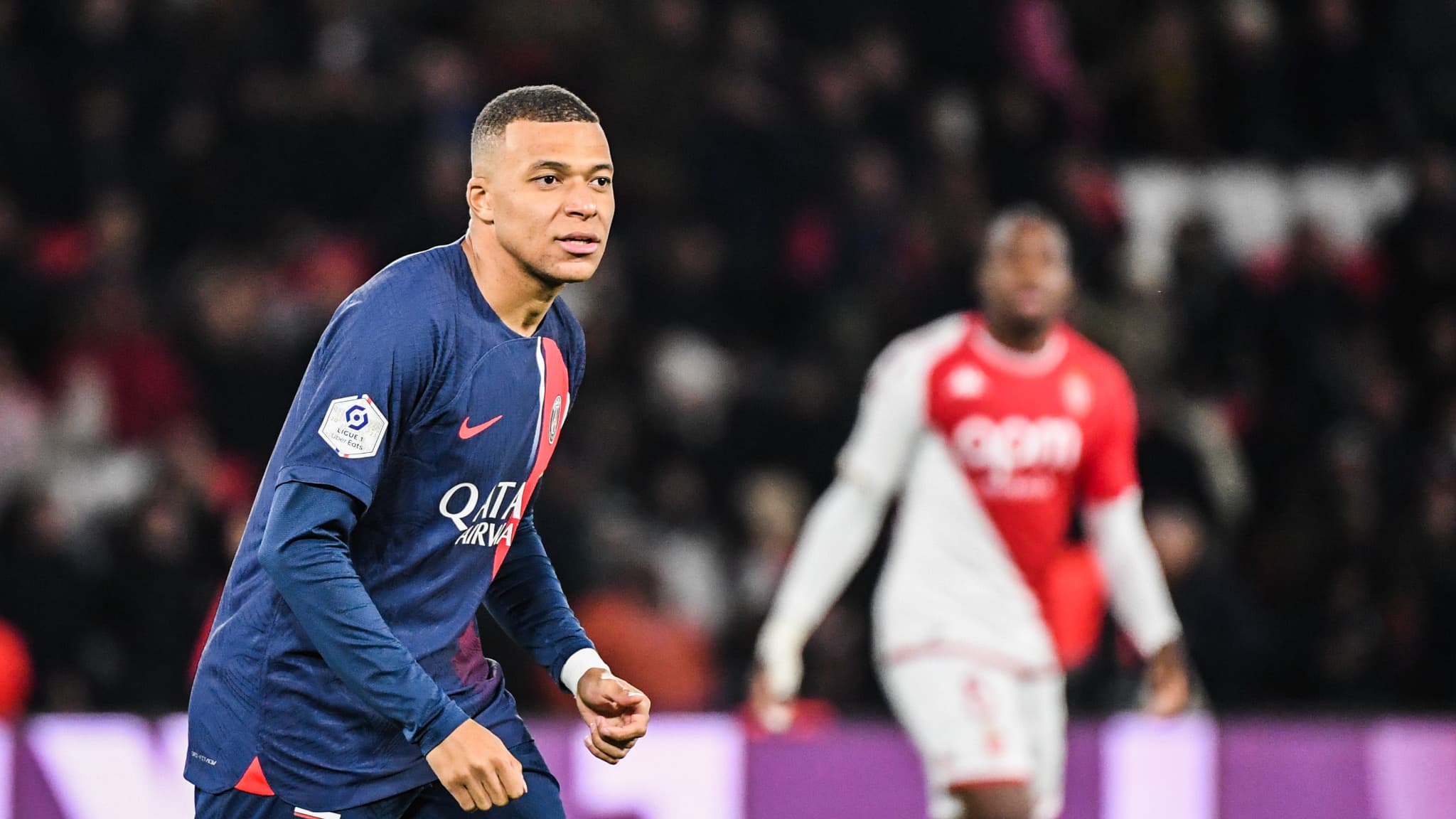 PSG-Monaco : Kylian Mbappé avec son maillot Top Scoreur PSG-Monaco : Kylian Mbappé avec son maillot Top Scoreur