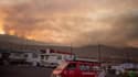 Le village d'Arafo sur l'île de Ténérife aux Canaries en proie aux flammes le 16 août 2023.