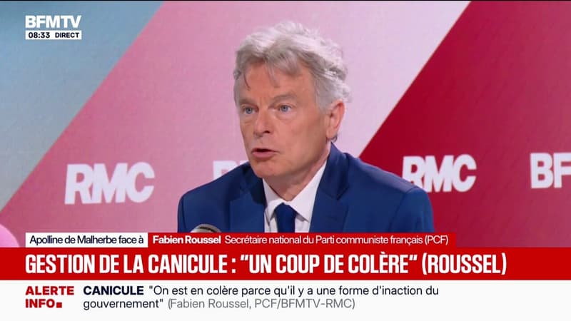 "Il n'y a pas que la clim qui va régler le problème", déclare Fabien Roussel, secrétaire national du Parti communiste français
