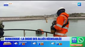 Dunkerque: la digue des Alliés réensablée pour protéger le littoral de la submersion marine