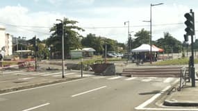 Un blocage à Fort-de-France (Martinique) le 17 septembre 2024