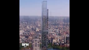  472 mètres de haut, 98 étages, 179 appartements de luxe... La plus haute tour d'habitation au monde sort de terre à New York 