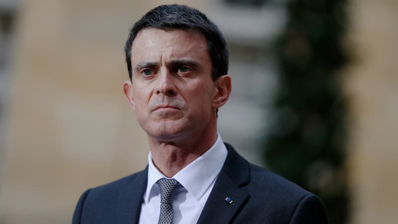 Manuel Valls à Matignon, le 25 février 2016.