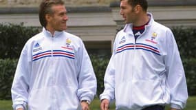 Didier Deschamps et Zinedine Zidane, en 1999