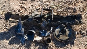 Les restes de la moto de Maher Al-Agal, me 12 juillet 2022