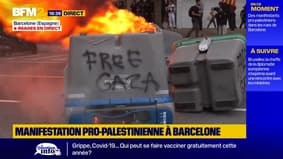 "Free Gaza": des manifestants pro-palestiniens dans les rues de Barcelone