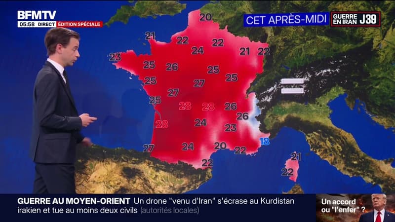 Le soleil s'installe sur tout l'Hexagone, avec des températures comprises entre 18°C et 28°C... La météo de ce mardi 7 avril