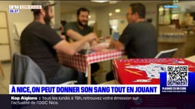 Nice: donner son sang tout en jouant