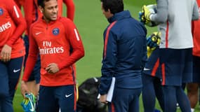 Neymar et Unai Emery (PSG)