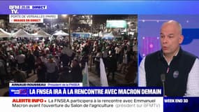 Salon de l'agriculture: "La surprise a été totale, nous croyions même à une fake news", affirme Arnaud Rousseau (FNSEA) à propos de l'invitation des Soulèvements de la Terre