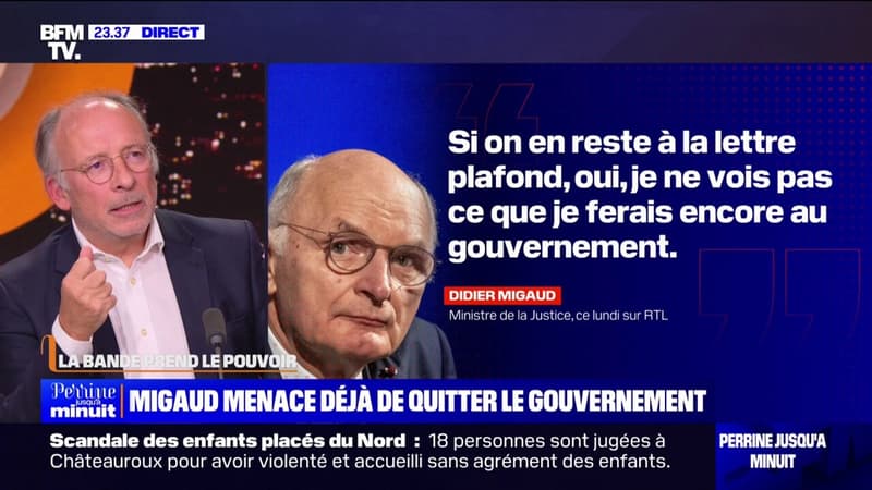 LA BANDE PREND LE POUVOIR - Didier Migaud menace déjà de quitter le gouvernement