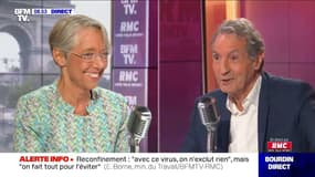 "On fait tout pour éviter un reconfinement général", Elisabeth Borne répondait aux questions de Jean-Jacques Bourdin