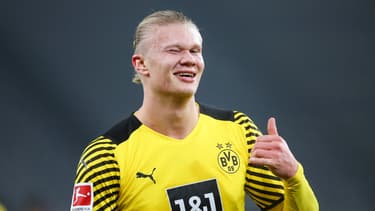 Erling Haaland avec le Borussia Dortmund, le 17 janvier 2022
