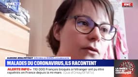 Aurore, atteinte du coronavirus. 