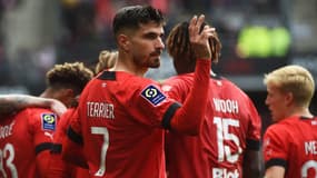 Martin Terrier avec Rennes, le 16 octobre 2022.