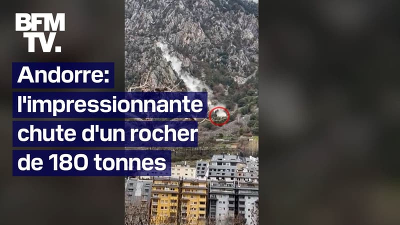 Andorre: l'impressionnante chute d'un rocher de 180 tonnes qui s'arrête au pied des habitations