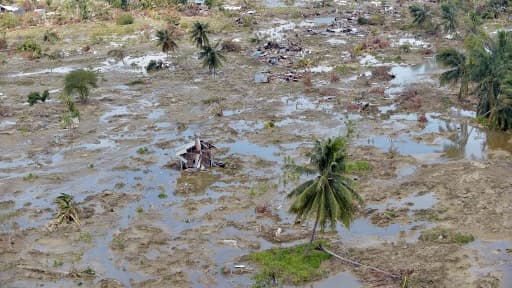 Un paysage indonésien après le séisme - Image d'illustration