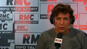 Roselyne Bachelot au micro de RMC. 